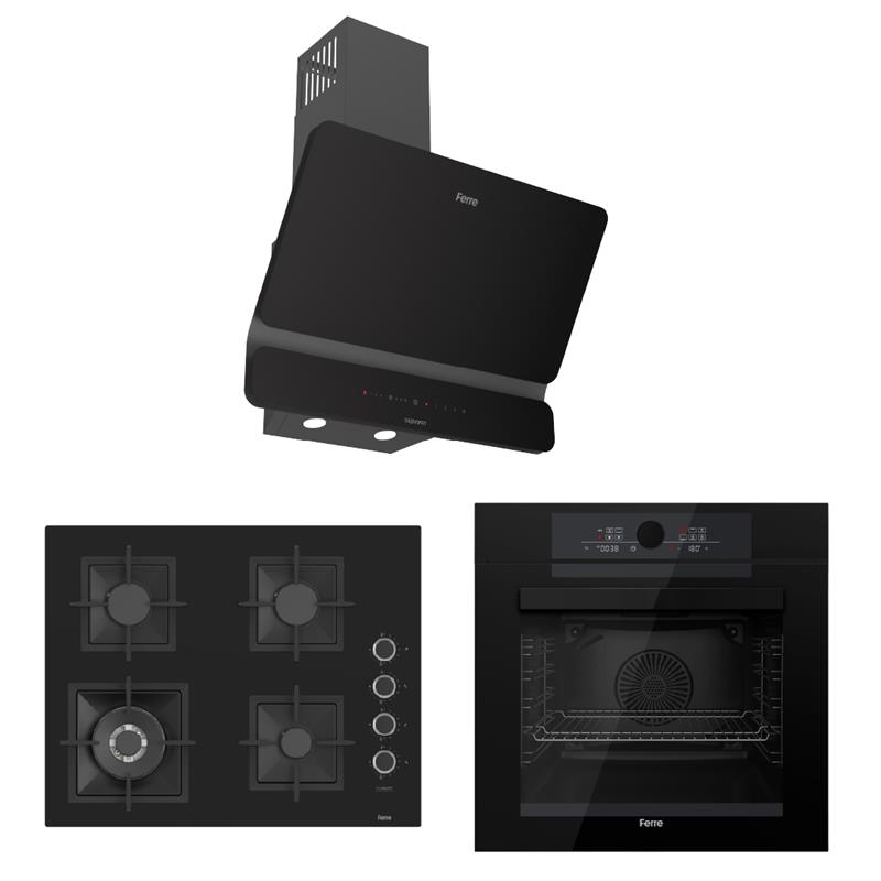 PizzArt Siyah Ankastre Set
