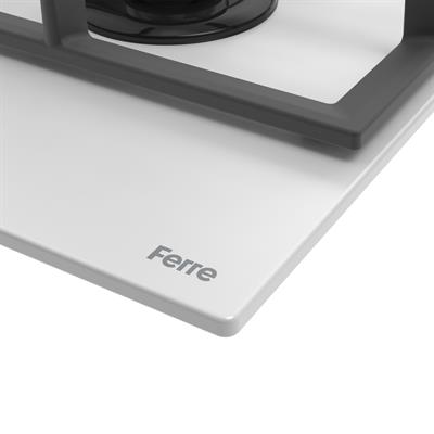 BL046 Beyaz Ankastre 90 Cm Cam Ocak