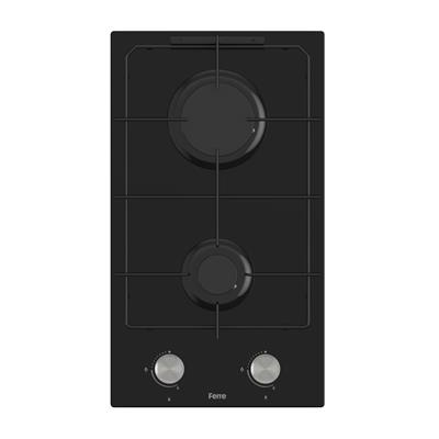 LA155 2 Gözü Gazlı Siyah Ankastre Ocak