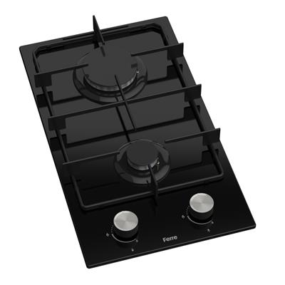 LA155 2 Gözü Gazlı Siyah Ankastre Ocak