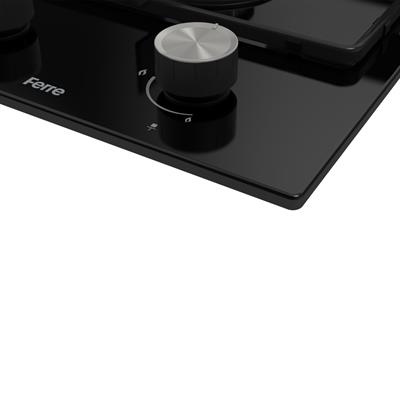 LA155 2 Gözü Gazlı Siyah Ankastre Ocak