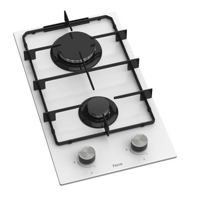 LA156 2 Gözü Gazlı Beyaz Ankastre Ocak