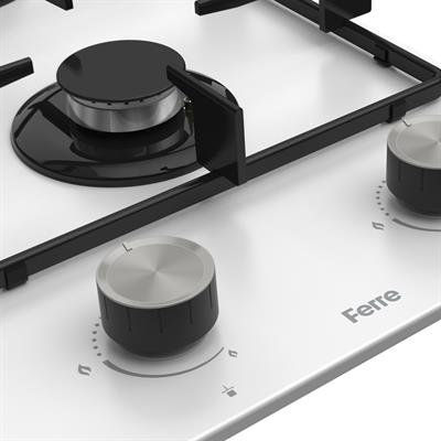 LA156 2 Gözü Gazlı Beyaz Ankastre Ocak