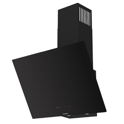 D077-SA Siyah SilentArt Tek Cam Davlumbaz