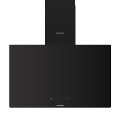 D077-SA Siyah SilentArt Tek Cam Davlumbaz