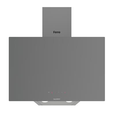 D079-SA Gri SilentArt Tek Cam Davlumbaz