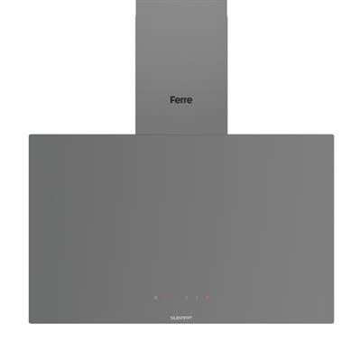 D079-SA Gri SilentArt Tek Cam Davlumbaz