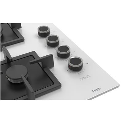 SC406-WFA 65cm Beyaz FlameArt Ankastre Ocak