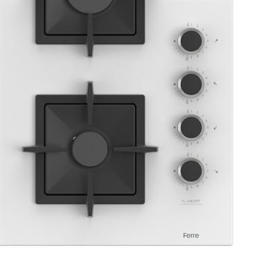 SC406-WFA 65cm Beyaz FlameArt Ankastre Ocak