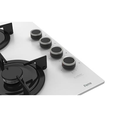 CS206-FA 60cm Beyaz FlameArt Ankastre Ocak