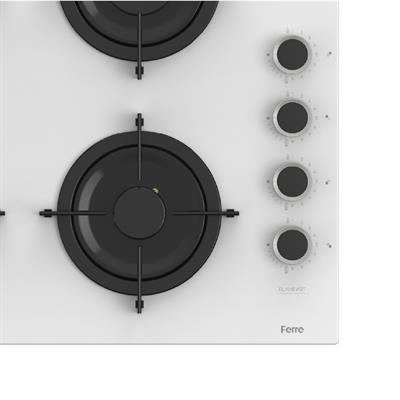 CS206-FA 60cm Beyaz FlameArt Ankastre Ocak