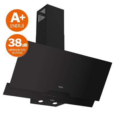 D067-SA Siyah SilentArt 90cm Girintili Davlumbaz