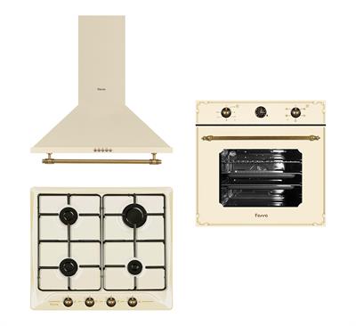Cream Rustic Krem Ankastre Set